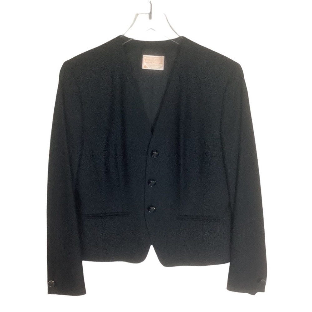 Pendleton Black Career Virgin Wool‎ Blazer USA Made 10